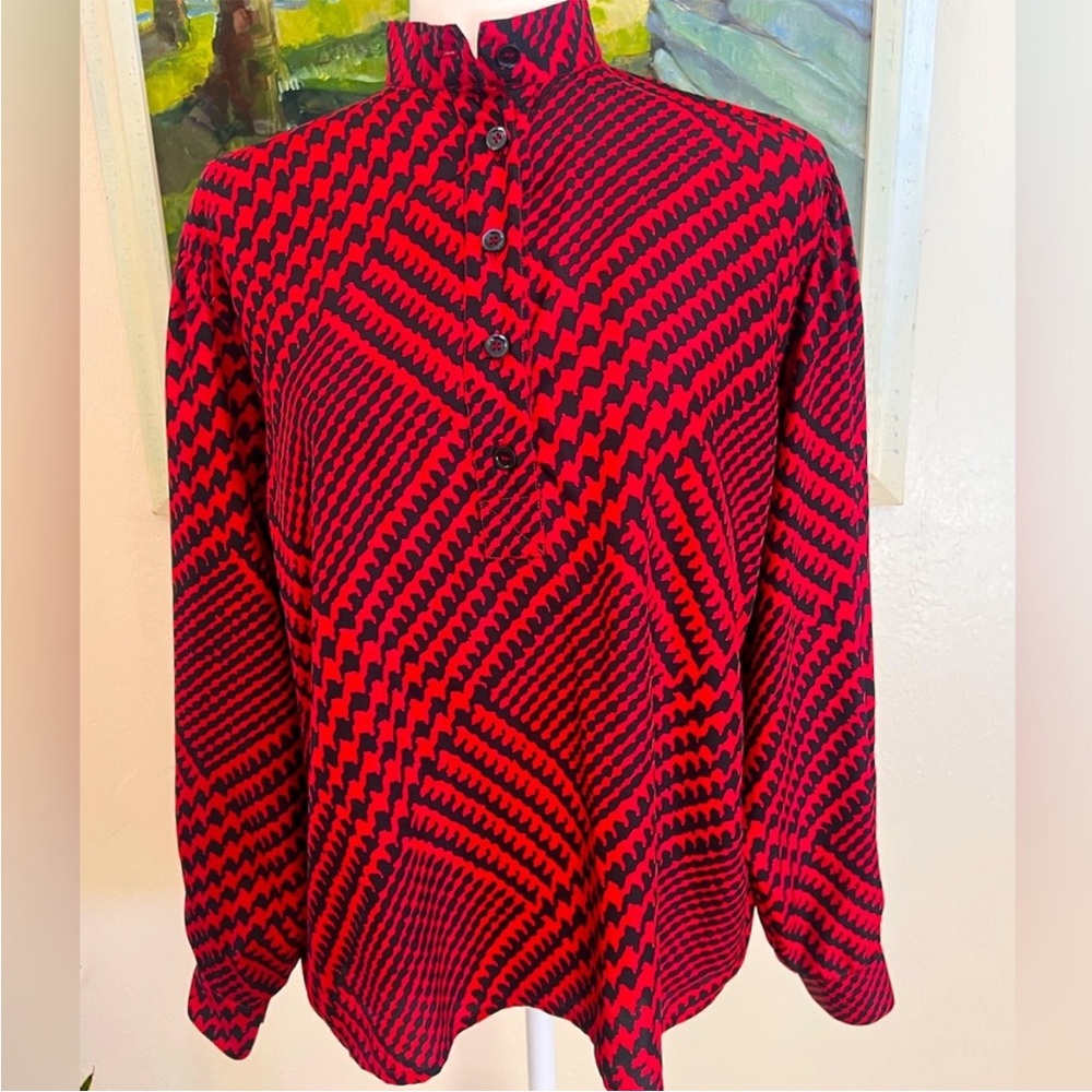 BALMAIN VINTAGE LARGE SILK BLOUSE